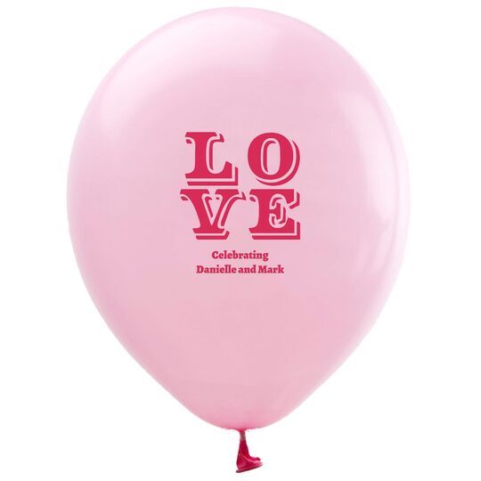 Retro Love Latex Balloons